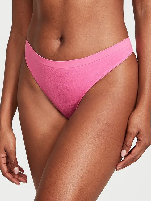 Victoria's Secret Hollywood Pink Dogtooth Smooth Thong Knickers