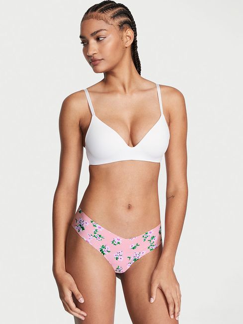 Victoria's Secret Happy Pink Floral Thong Knickers