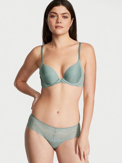 Victoria's Secret Sage Dust Green Hipster Thong Knickers