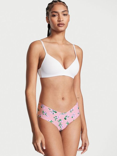 Victoria's Secret Happy Pink Floral No Show Cheeky Knickers