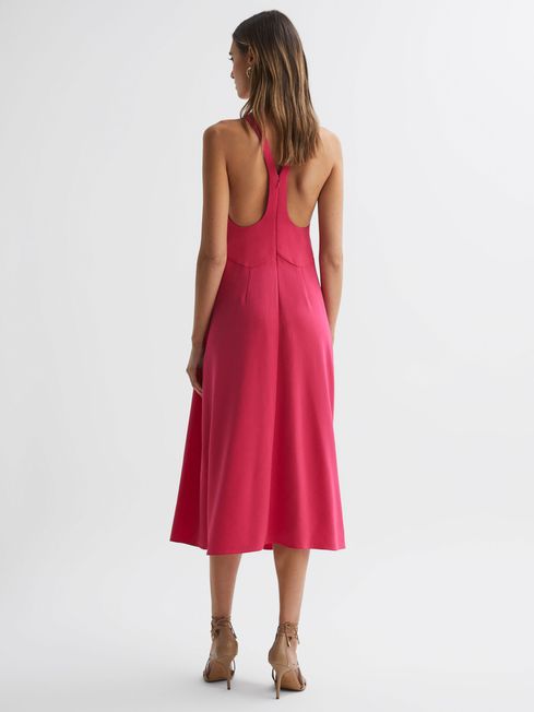 Reiss pink and white dress discount