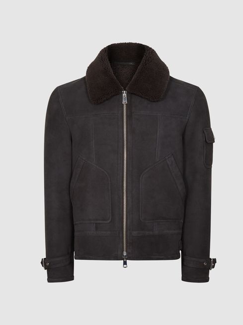 Suede fleece jacket new arrivals