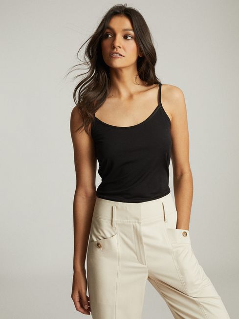 Reiss Black Milly Jersey Cami Top