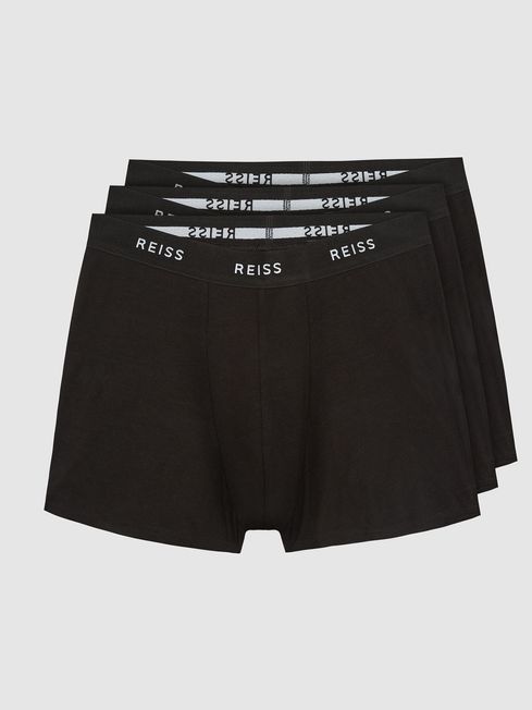 Reiss Heller Three Pack of Organic Cotton Blend Boxers