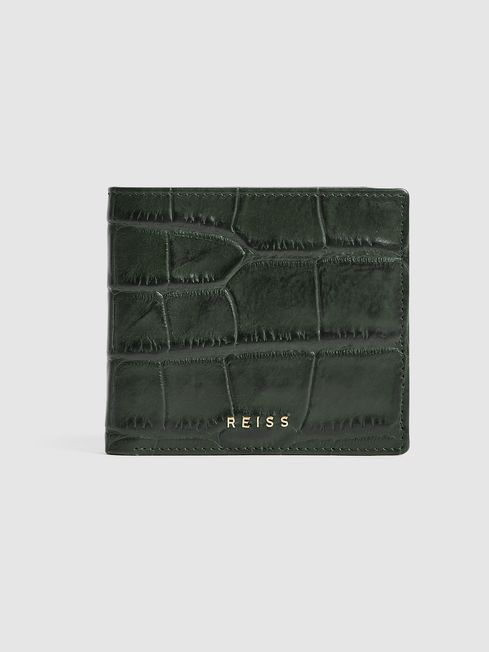 Reiss Petrol Cabot Leather Wallet