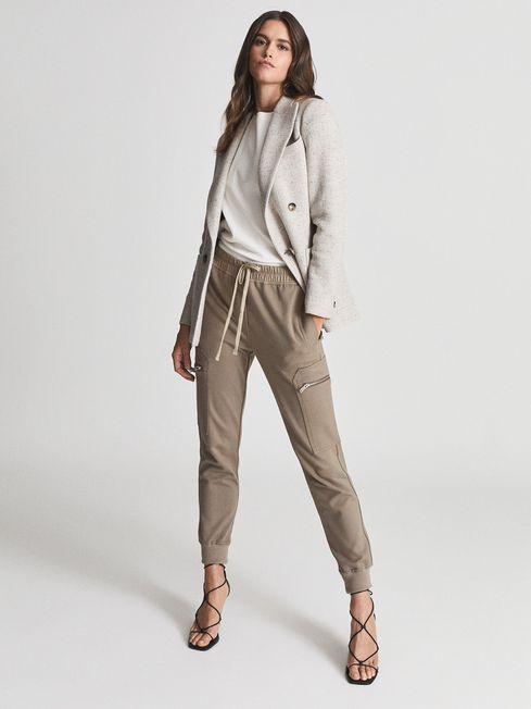 Reiss Mushroom Tyler Casual Cuffed Cargo Trousers