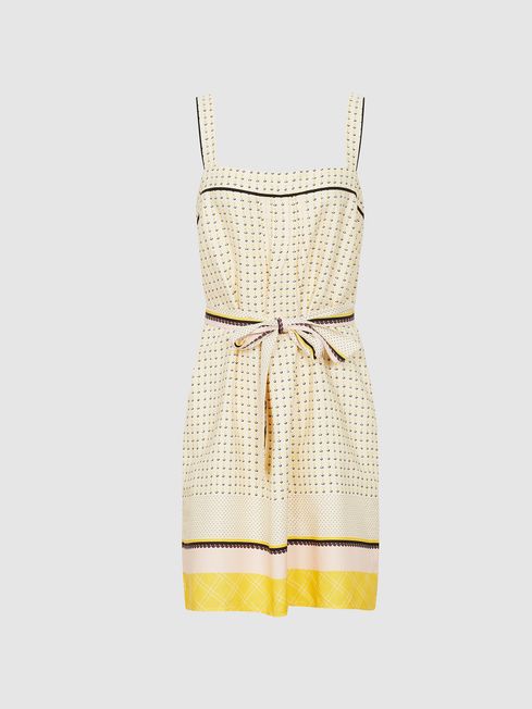 Reiss Becca Scarf Print Mini Dress REISS Australia