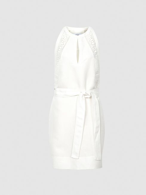 Reiss Rhona Embroidered Mini Dress REISS USA