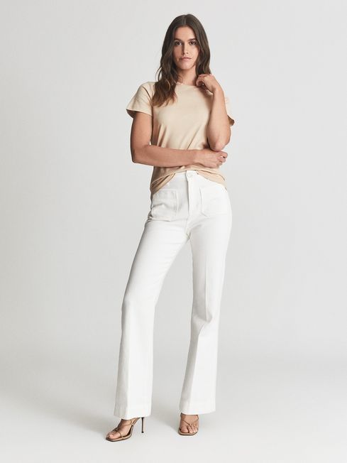 Reiss Nude Ivy Premium Cotton Jersey T-Shirt