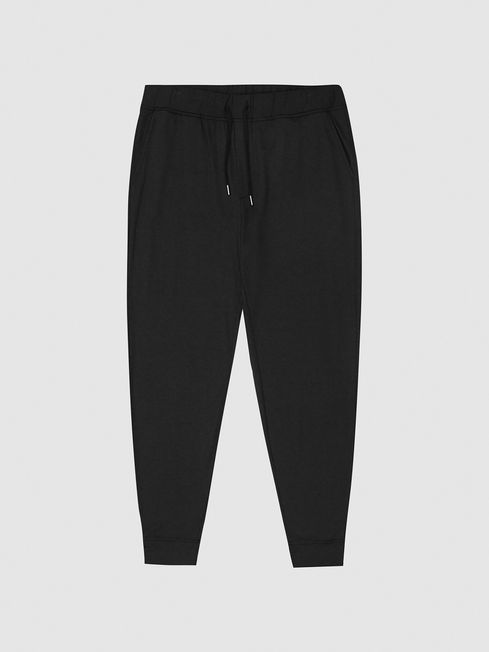 Reiss Odell Tapered Side Stripe Joggers, Black, 4R