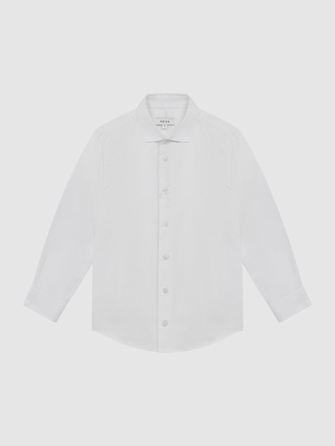 Reiss White Remote Junior Slim Fit Formal Shirt