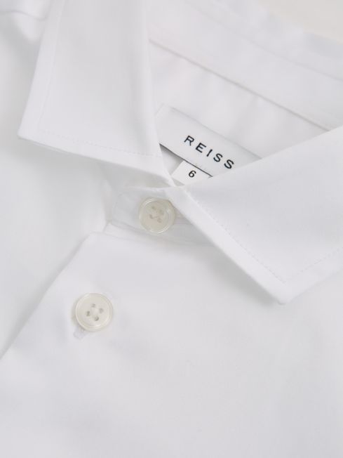 Reiss White Remote Junior Slim Fit Formal Shirt