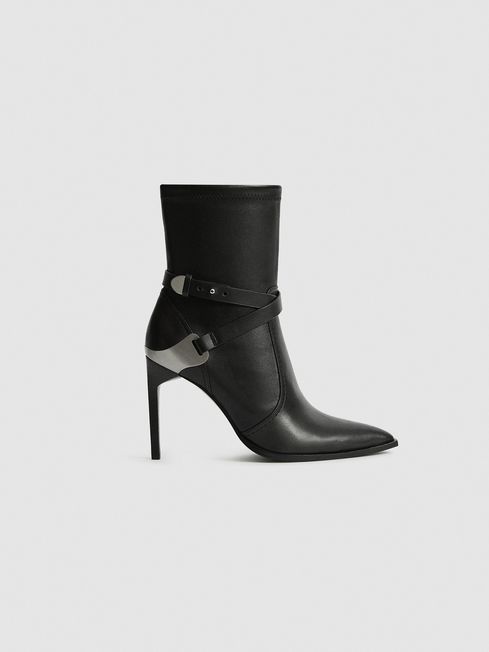 Reiss black cheap ankle boots