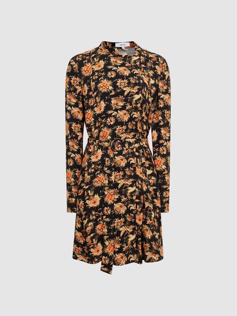 Warehouse leopard print outlet flippy dress