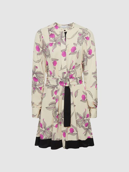Reiss Zoe Orchid Print Mini Dress REISS Rest of Europe