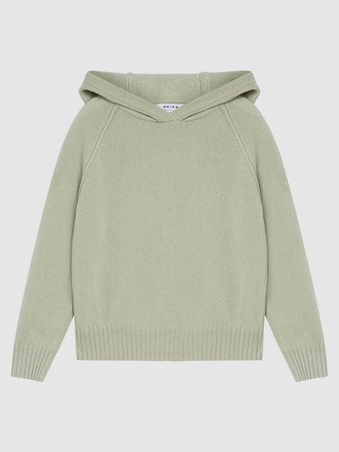 Reiss Sage Bella Jr Wool Cashmere Blend Hoodie