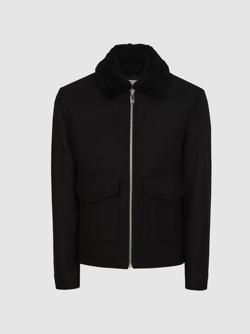 Reiss fur collar new arrivals coat