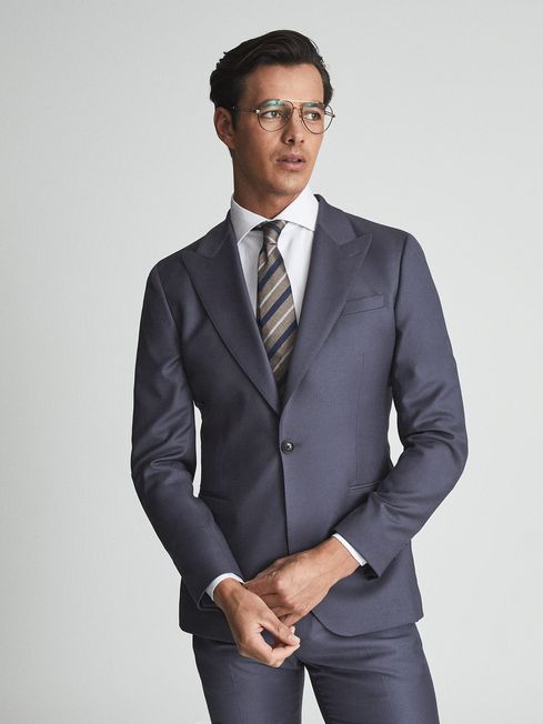 Reiss navy best sale suit