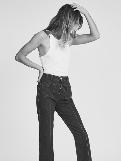 Reiss Isa High Rise Flared Jeans | REISS USA