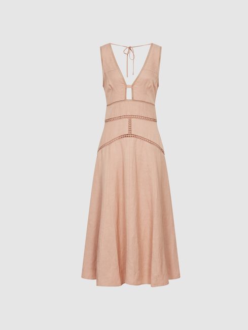 Reiss blush pink dress sale
