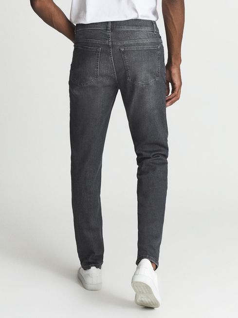 Slim Fit Washed Jeans in Grey