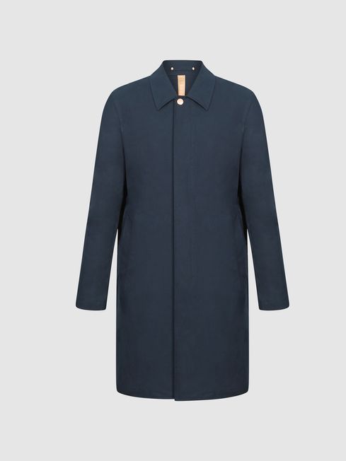 Reiss Navy Ventile Private White V.C. Mac Coat