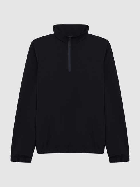 Half Zip Polo Nylon Jacket in Navy REISS Ireland