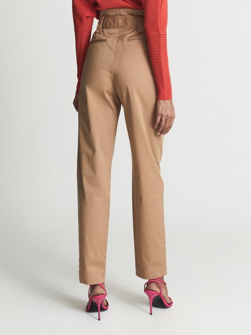 Reiss Mabel High Waist Paper Bag Trousers