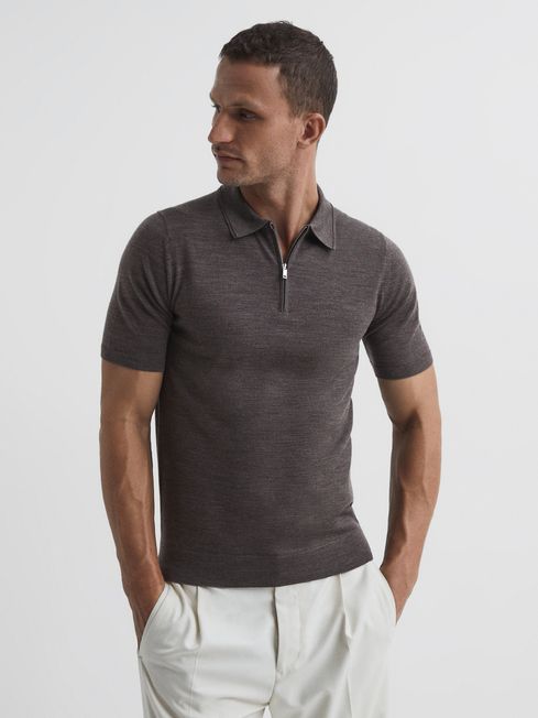Zip neck polo sale