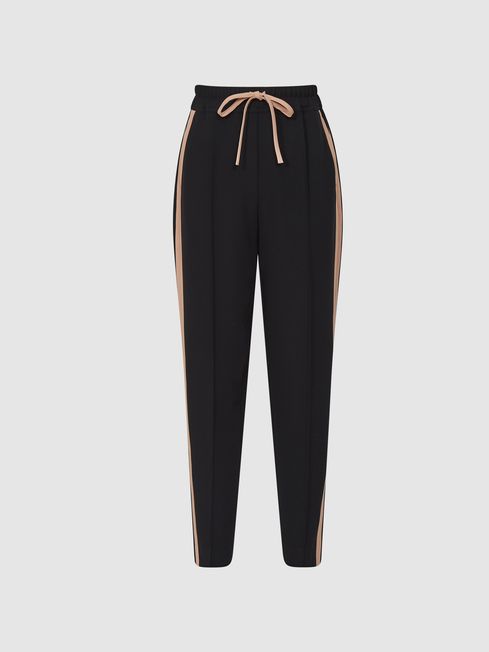 Gold side stripe trousers outlet