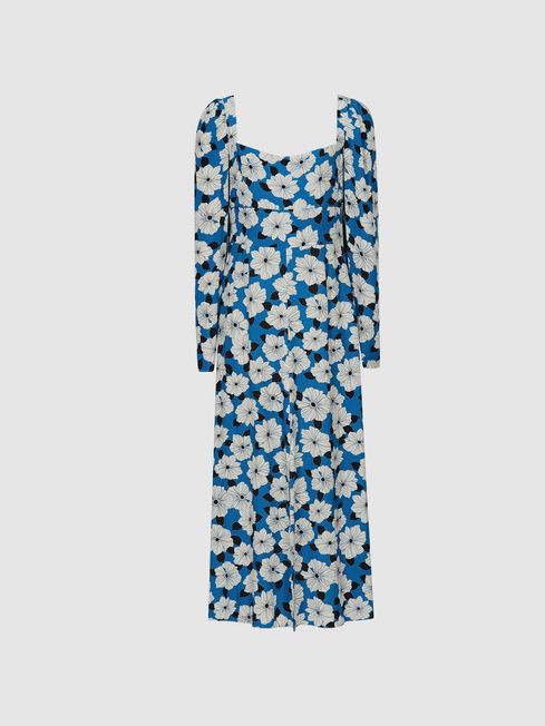 Reiss blue hot sale floral dress