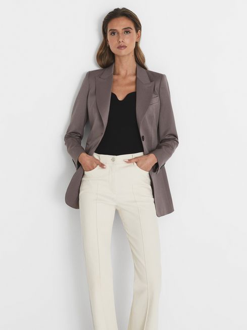 Reiss Mink Harper Single Breasted Blazer