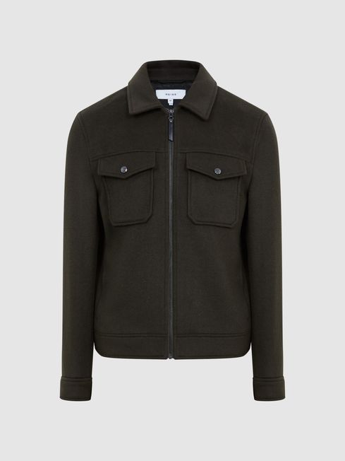 Reiss wool jacket store