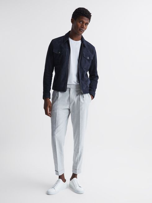 Reiss Map Tapered Side Adjuster Trousers | REISS USA