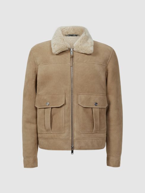 Reiss aries suede jacket hot sale
