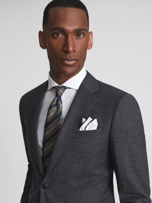 Charcoal wool new arrivals blazer