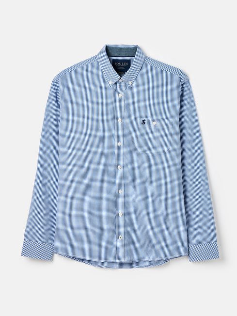 Gingham cotton shop poplin shirt
