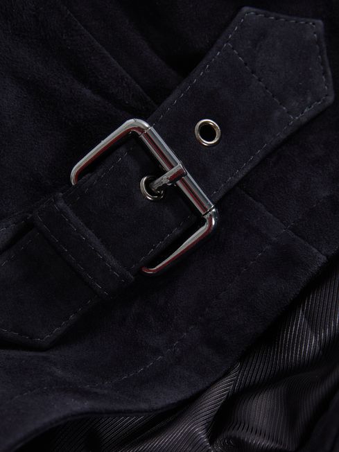 Atelier Metis Suede Zip-Through Jacket | REISS USA