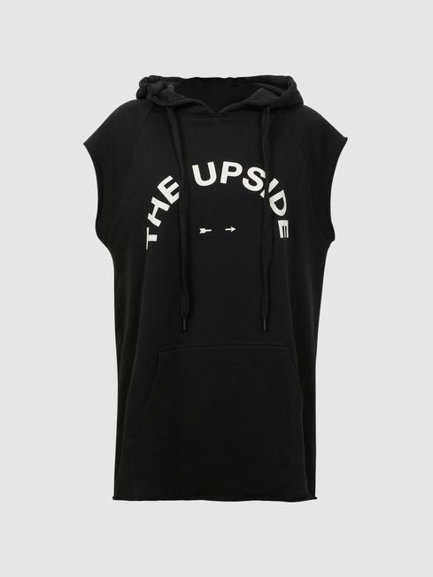 Reiss Recovery The Upside Cotton Sleeveless Hooded Jumper REISS USA