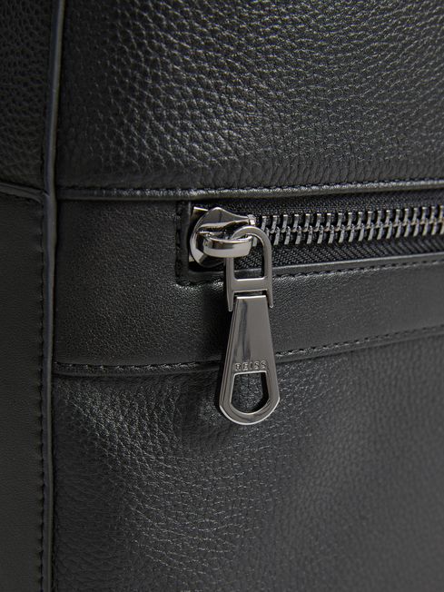 Leather Backpack in Black