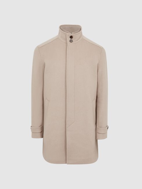 Reiss funnel cheap neck coat