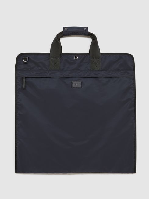 Reiss Dark Navy Callum Nylon Webbing Suit Bag