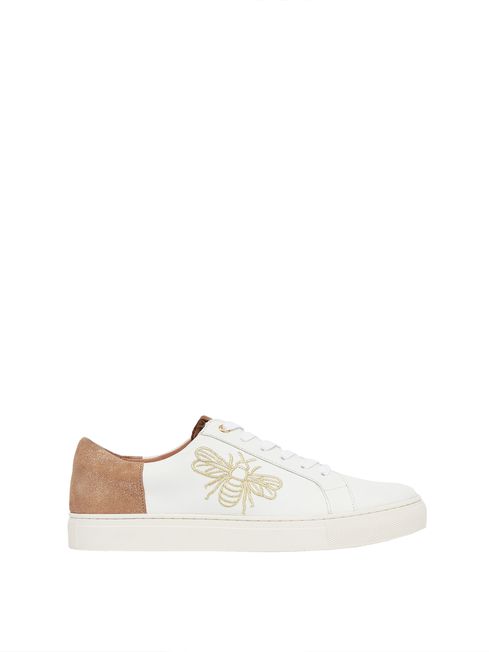 Joules online white trainers