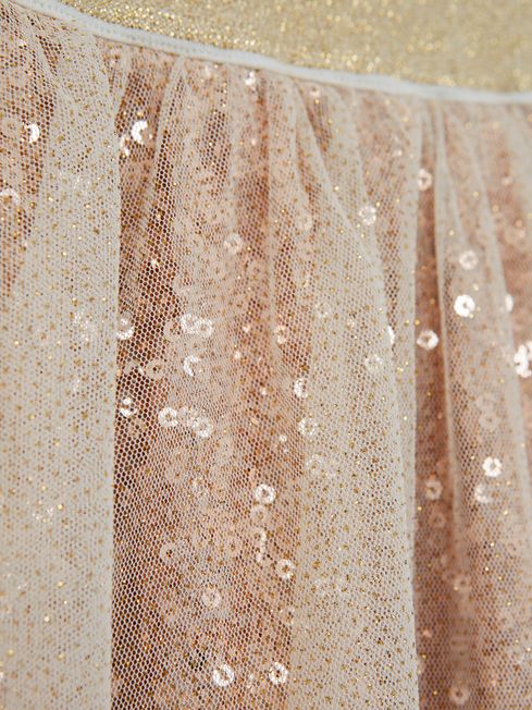 Reiss Nude Jude Senior Knee Length Tulle Skirt