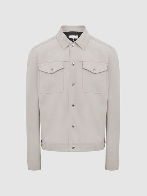 Reiss jagger suede jacket outlet