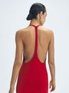 Reiss Red Olivia Atelier Halter Neck Maxi Dress