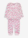 JoJo Maman Bébé Pink Girls' 2-Pack Strawberry Jersey Pyjamas
