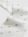 Reiss Cream Francesco Silk Blend Textured Floral Print Tie