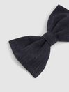 Reiss Navy Padua Silk Blend Textured Bow Tie