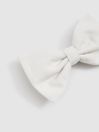 Reiss Ecru Padua Silk Blend Textured Bow Tie